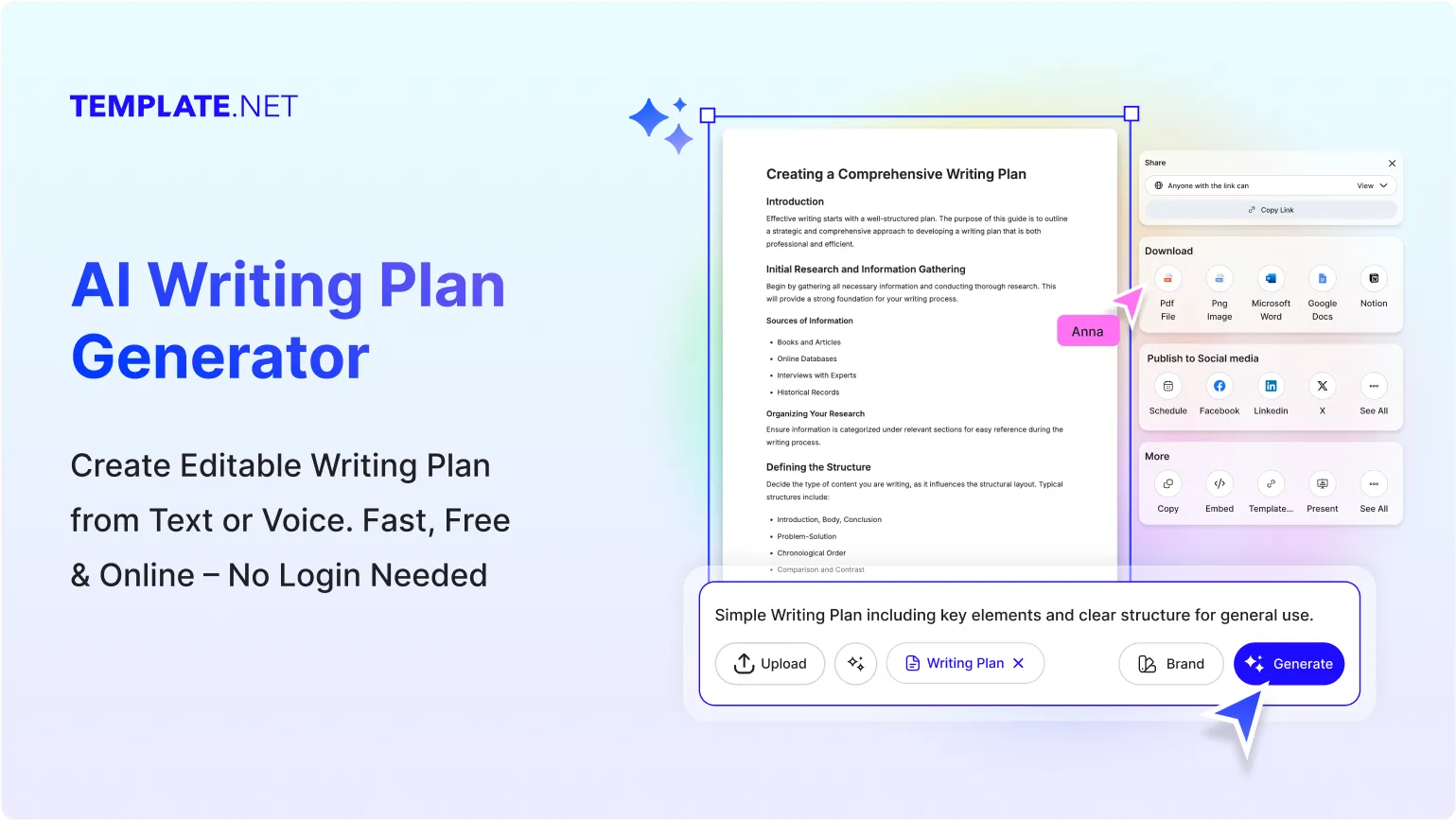 Free AI Writing Plan Generator, Free Writing Plan Maker Online